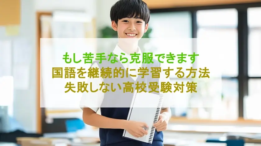 【もし苦手なら克服できます】高校受験「国語」の勉強法！継続的に学習する方法