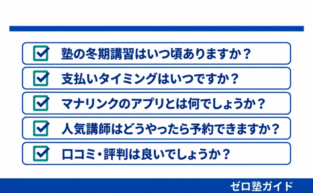 マナリンク 冬期講習④