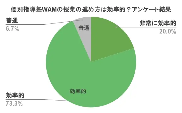 個別指導WAM 口コミ・評判 授業の進め方 アンケート結果